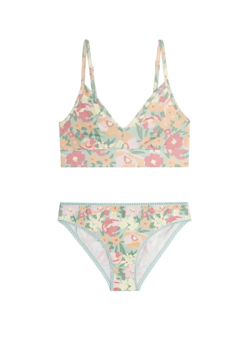 1 BRASSIERE + 1 CULOTTE - Allamanda vert