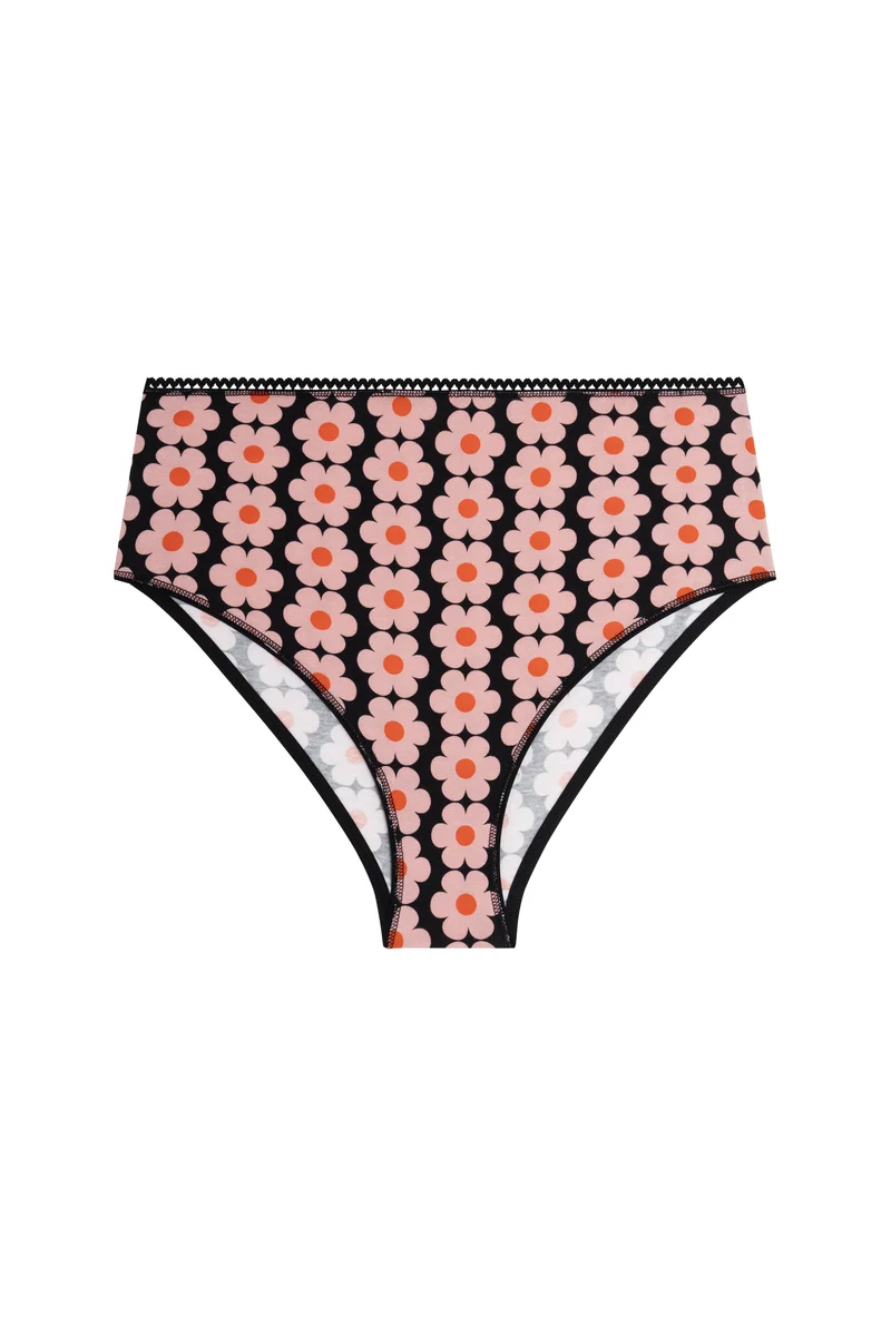 Culotte Taille Haute Coton BIO - Monique Noir