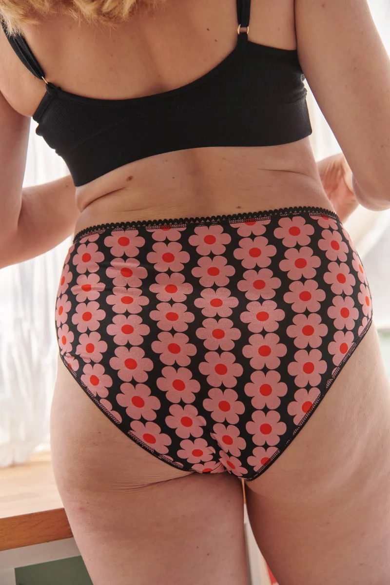 Culotte Taille Haute Coton BIO - Monique Noir