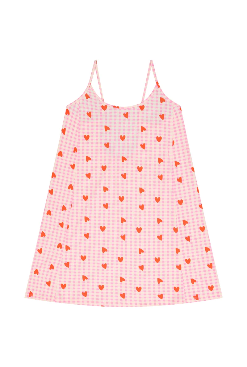 Nuisette Coton BIO - Vichy Coeurs Rose