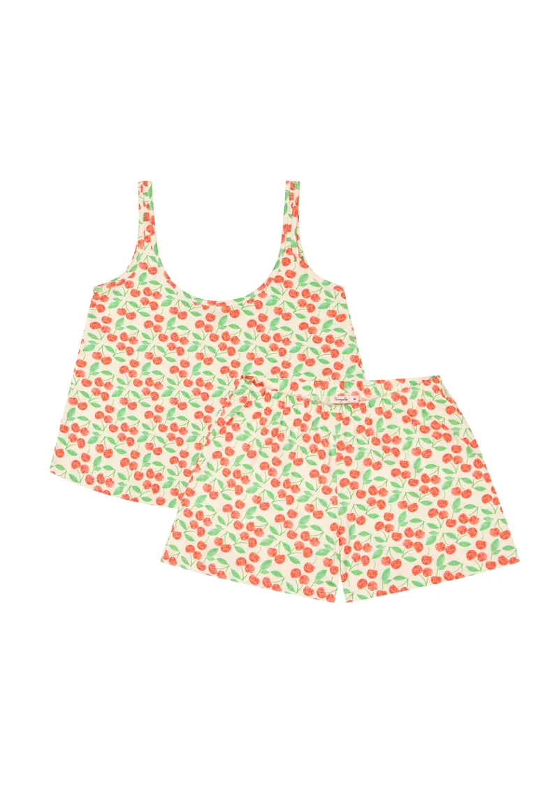 Pyjama Débardeur Coton BIO - Claire Cerise