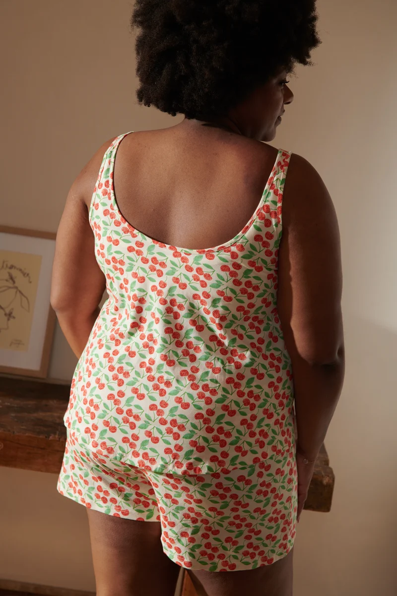 Pyjama Débardeur Coton BIO - Claire Cerise