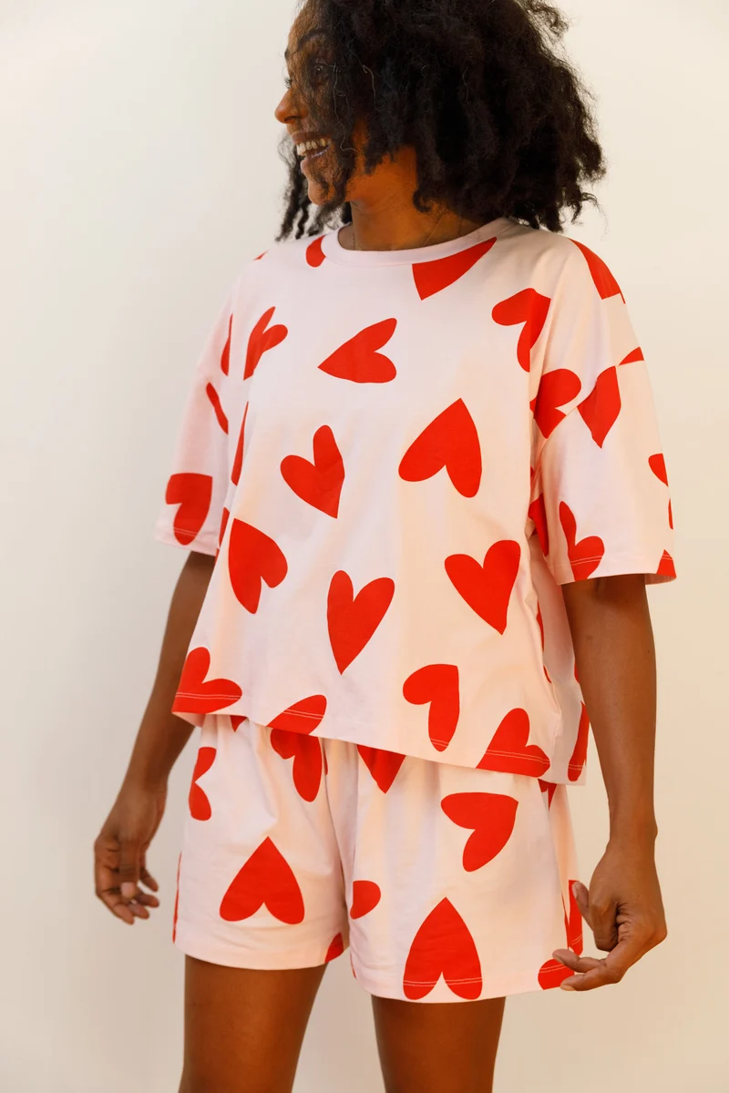 Pyjama coton BIO - Mi Amor Rose