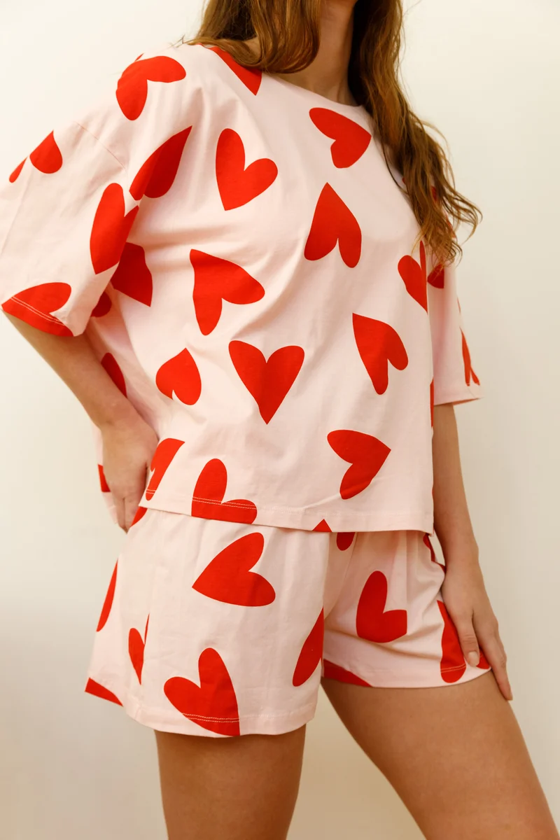 Pyjama coton BIO - Mi Amor Rose