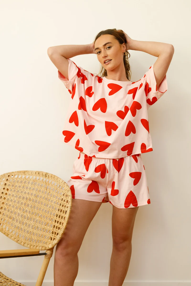 Pyjama coton BIO - Mi Amor Rose