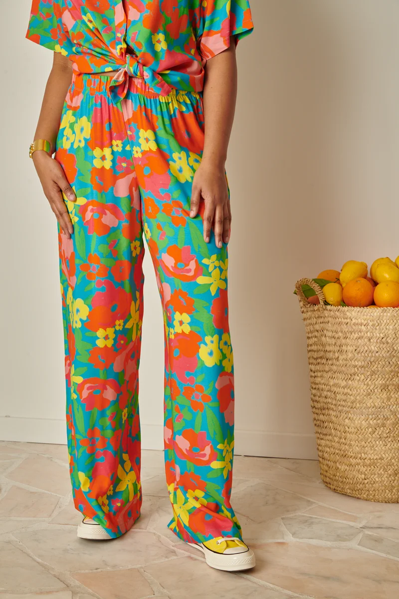 Pantalon Fluide - Allamanda Bleu