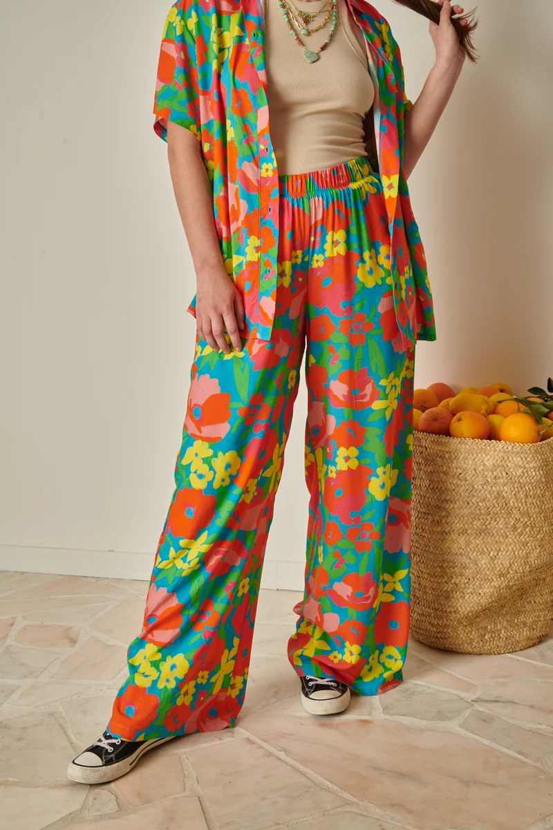 Pantalon Fluide - Allamanda Bleu