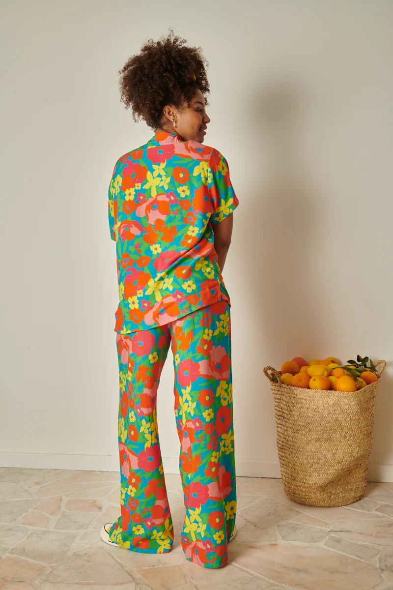Pantalon Fluide - Allamanda Bleu