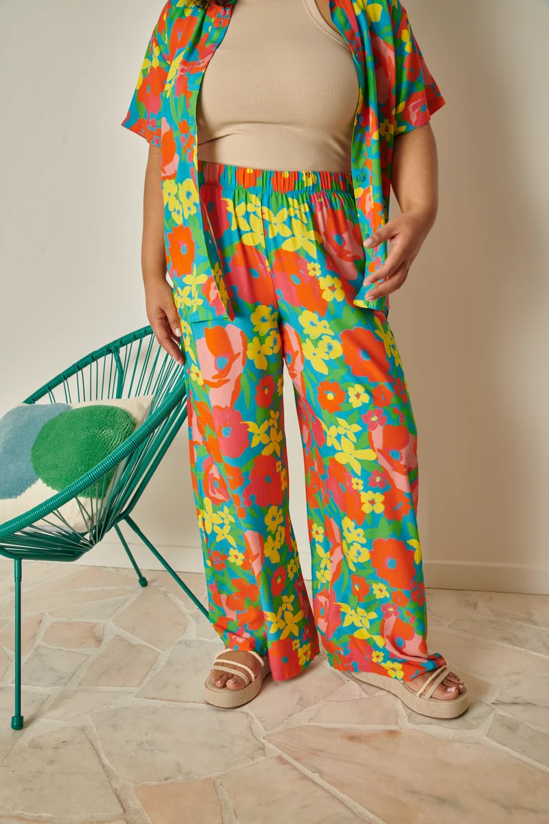 Pantalon Fluide - Allamanda Bleu