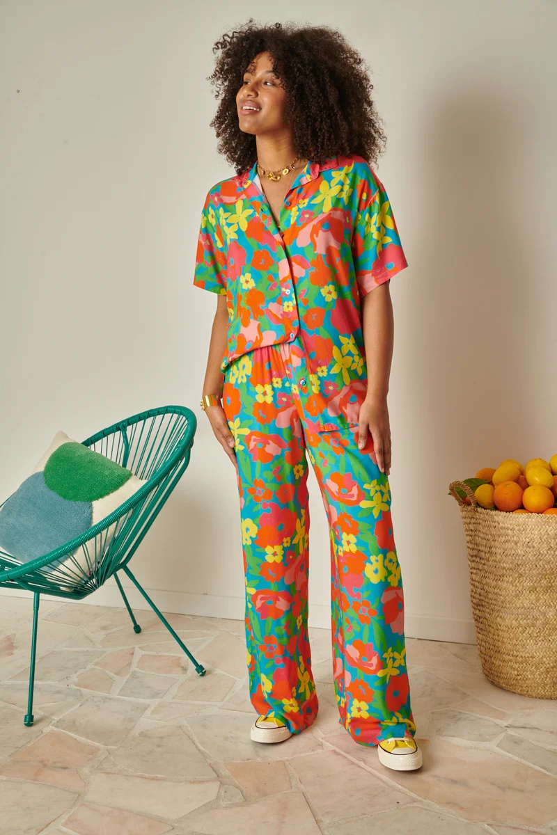 Pantalon Fluide - Allamanda Bleu