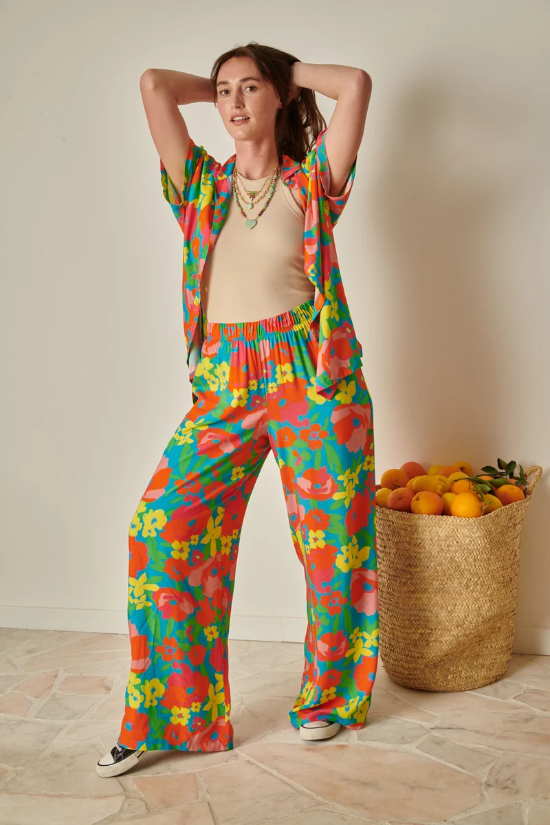 Pantalon Fluide - Allamanda Bleu