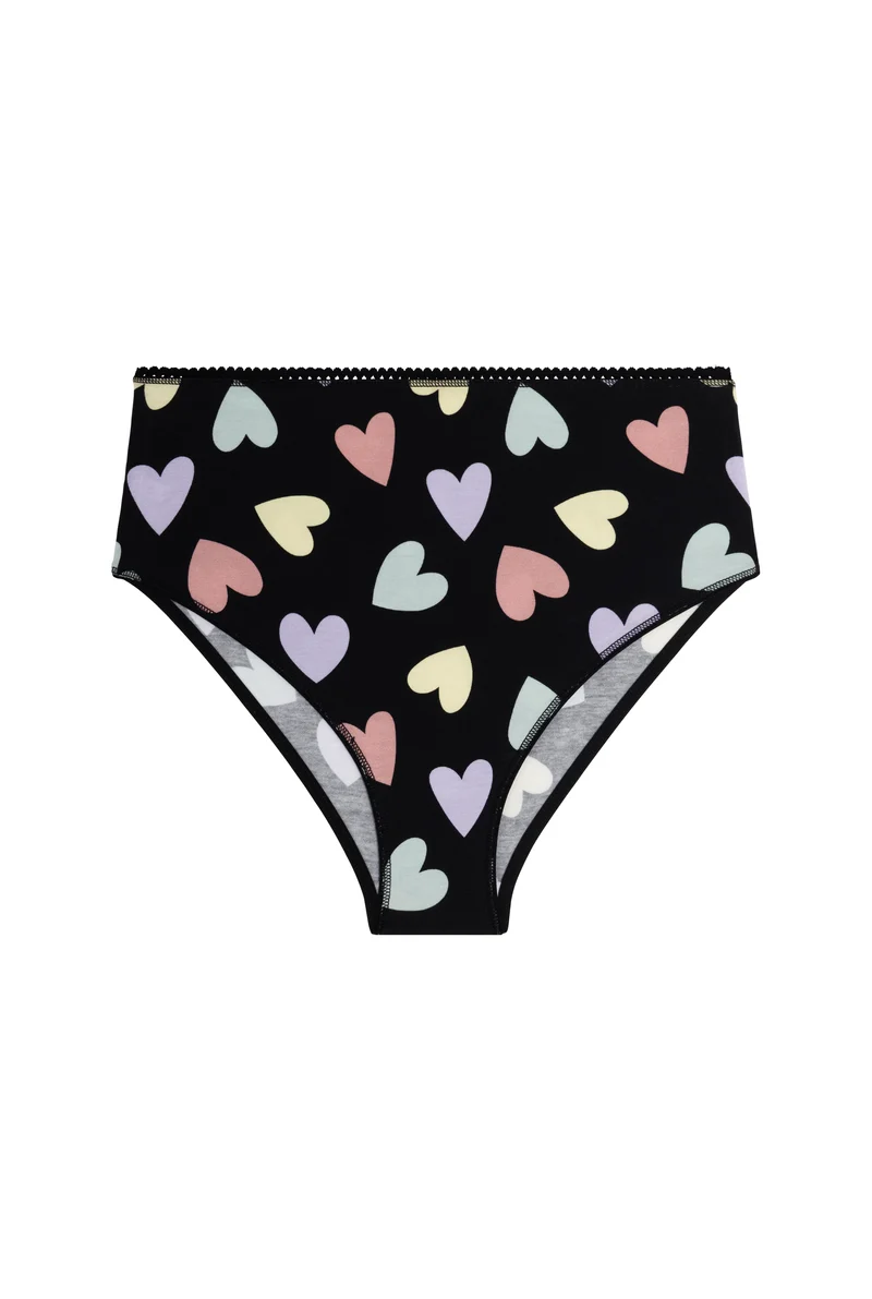 Culotte Taille Haute Coton BIO - Big Love Noir