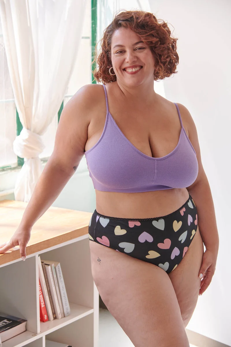 Culotte Taille Haute Coton BIO - Big Love Noir