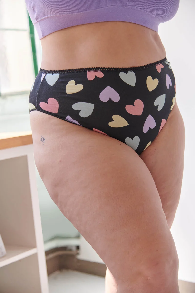 Culotte Taille Haute Coton BIO - Big Love Noir