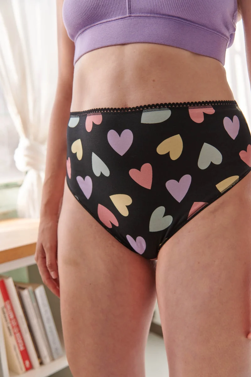 Culotte Taille Haute Coton BIO - Big Love Noir