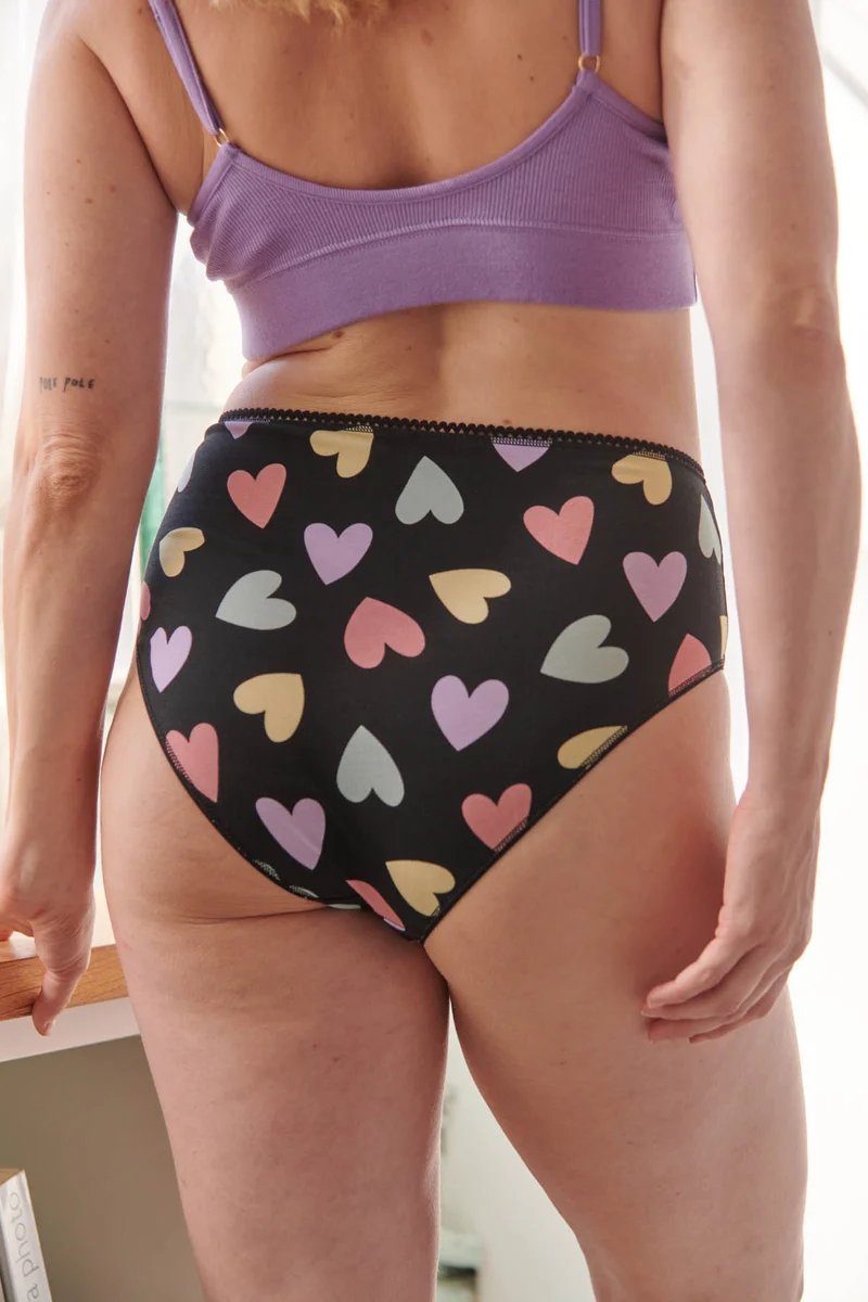 Culotte Taille Haute Coton BIO - Big Love Noir