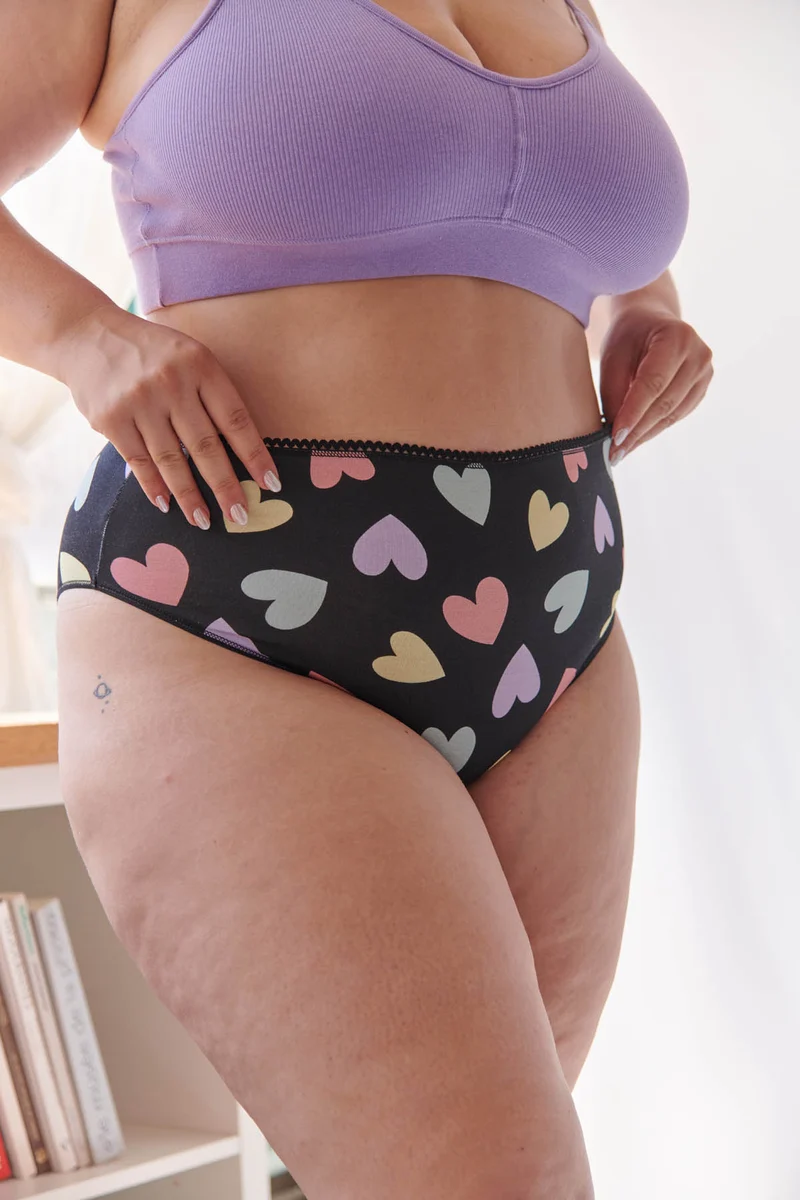 Culotte Taille Haute Coton BIO - Big Love Noir