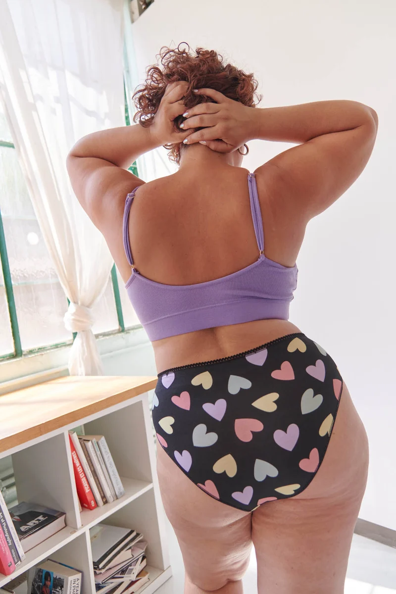 Culotte Taille Haute Coton BIO - Big Love Noir