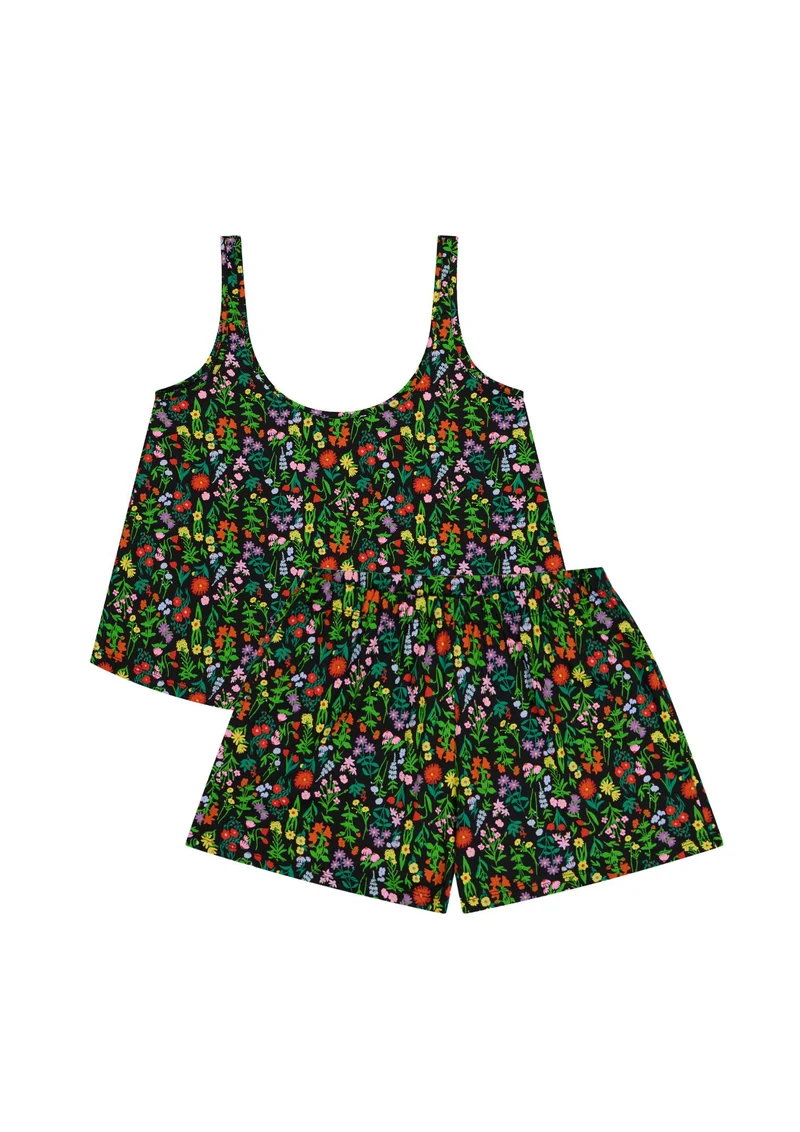 Pyjama Débardeur Coton BIO - Pampa Noir