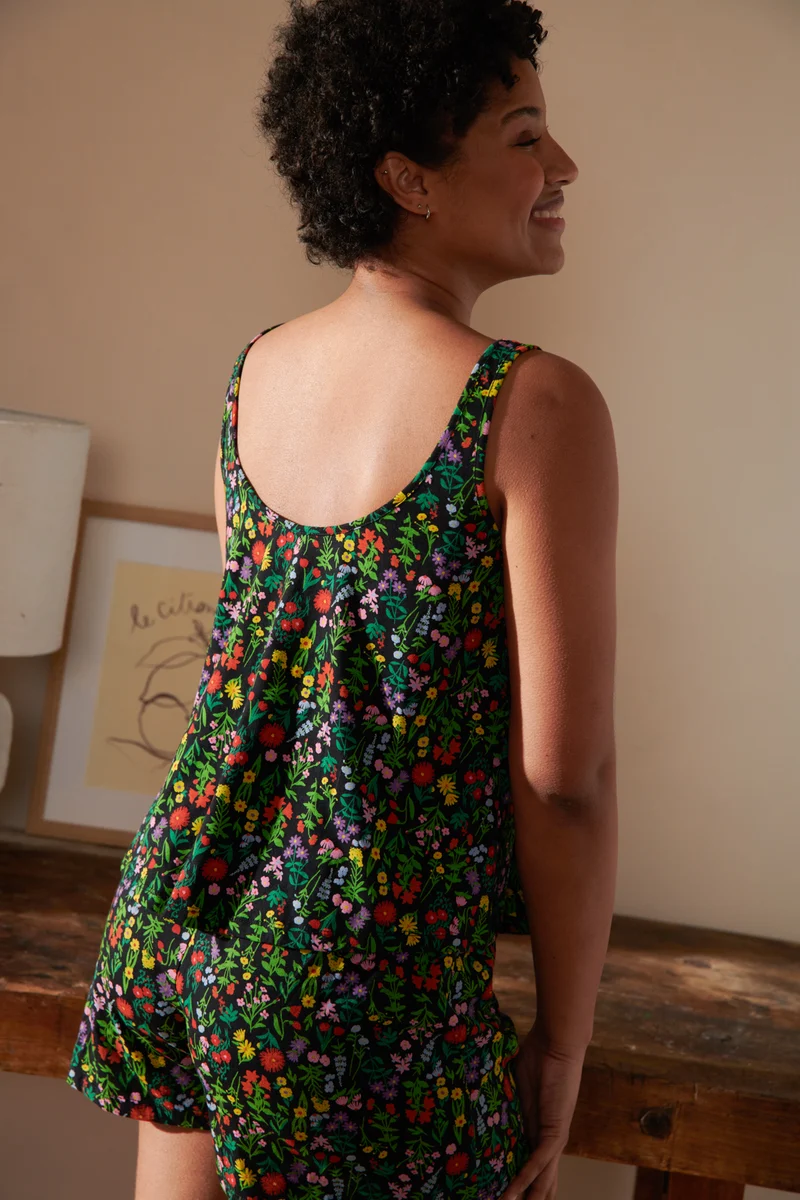 Pyjama Débardeur Coton BIO - Pampa Noir