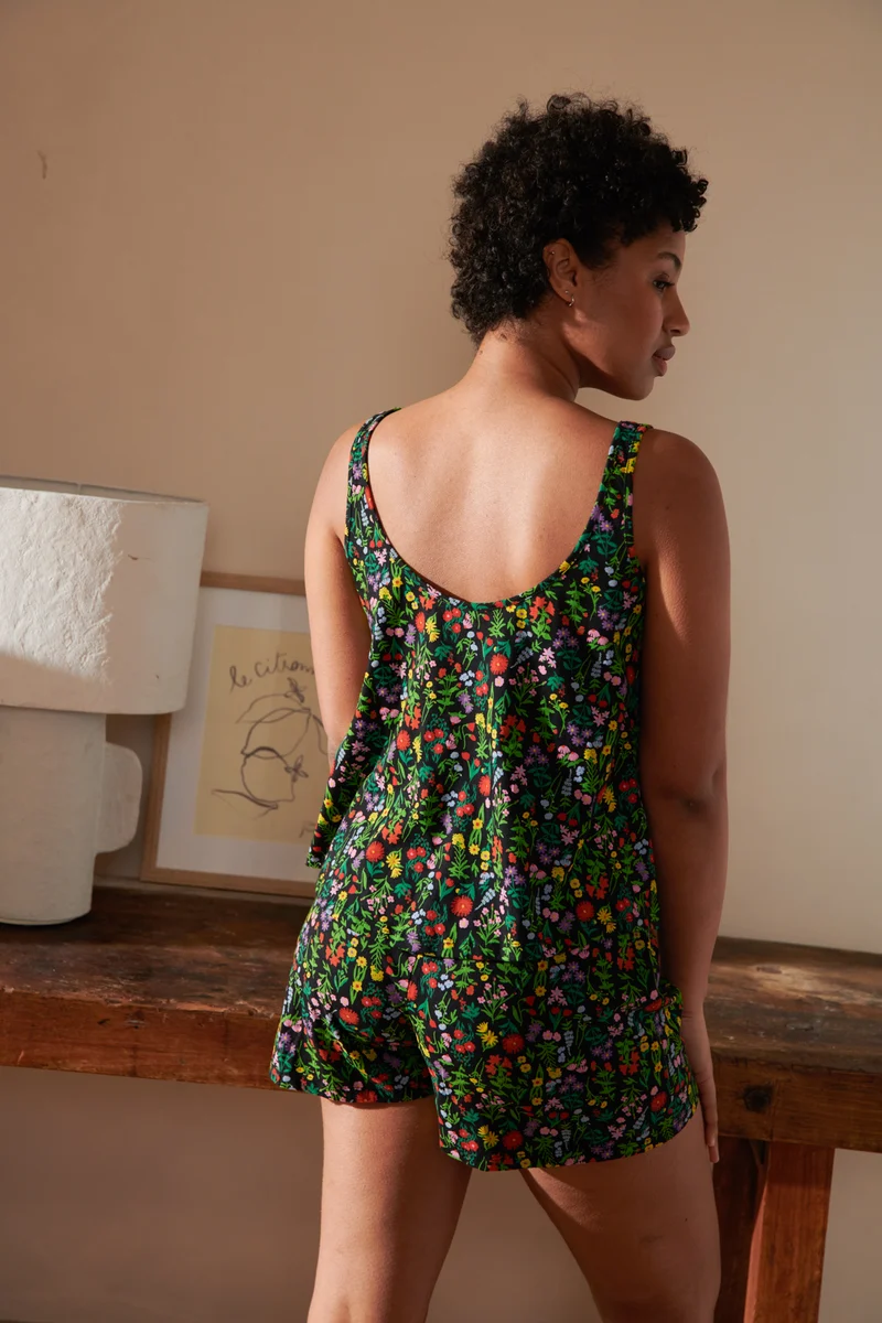 Pyjama Débardeur Coton BIO - Pampa Noir