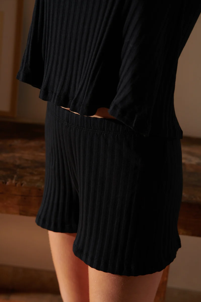 Pyjama Débardeur Coton BIO - Noir