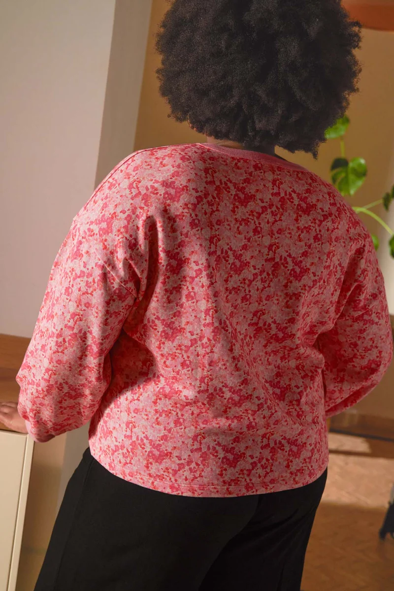 Sweat 100% Coton BIO - Confettis Rose