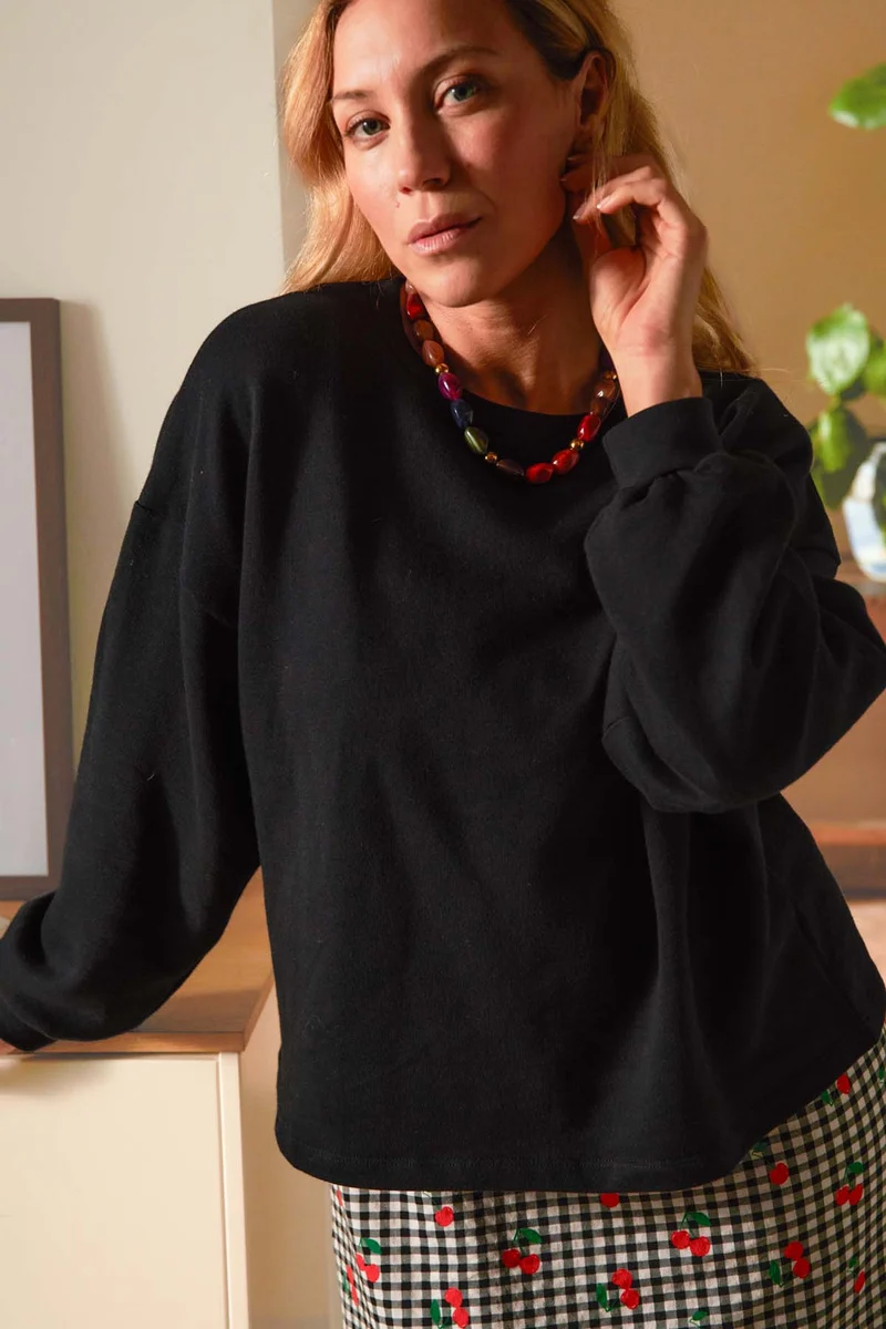 Sweat 100% Coton BIO - Noir