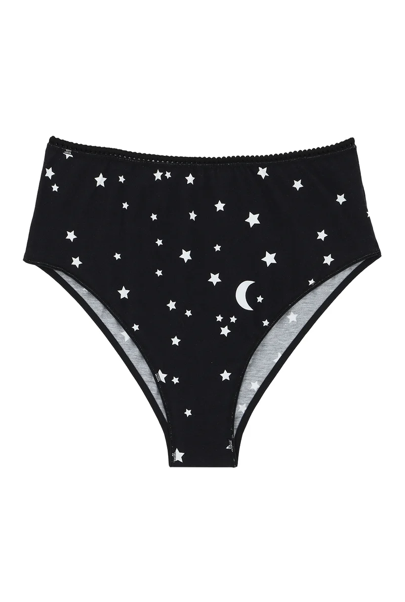 Culotte Taille Haute Coton BIO - Étoiles