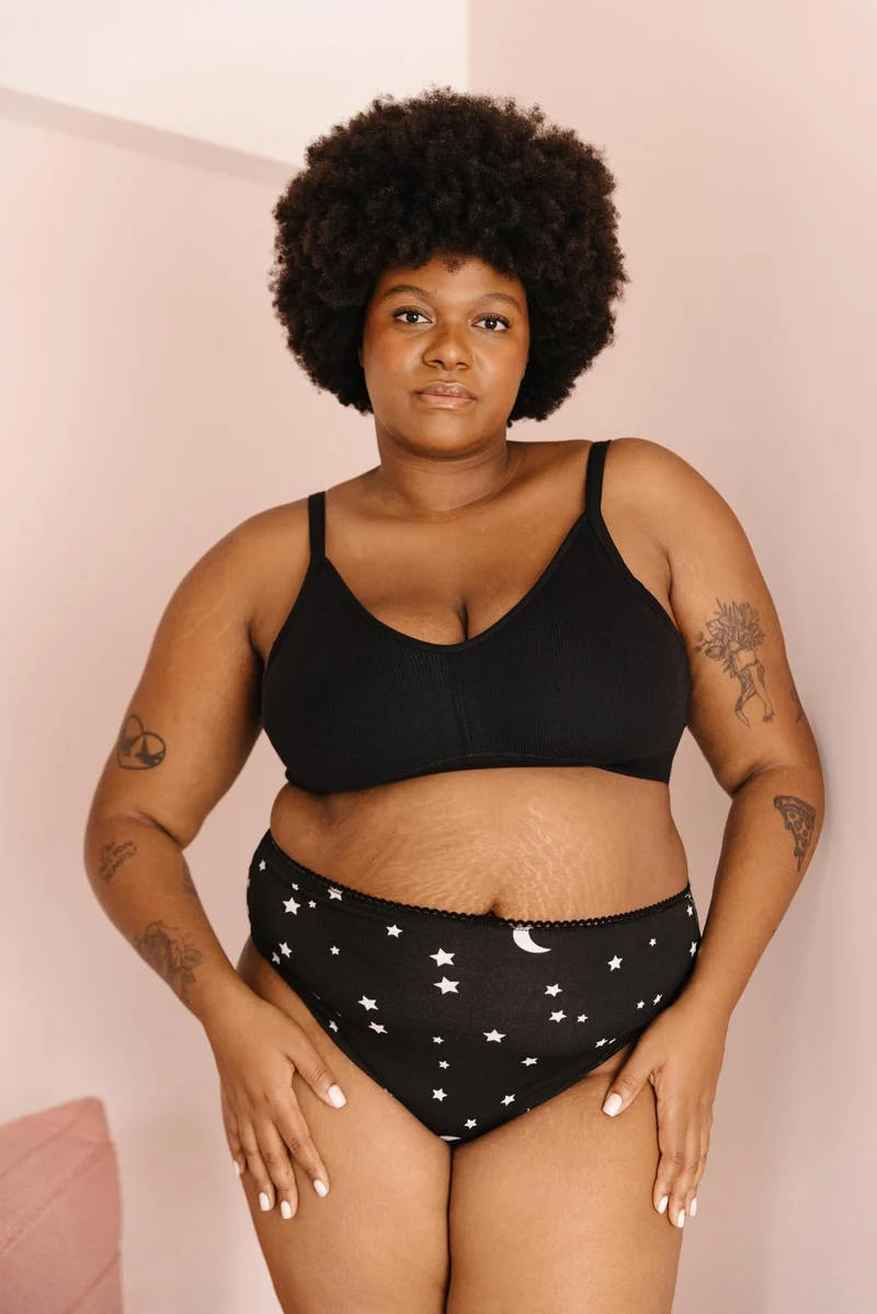 Culotte Taille Haute Coton BIO - Étoiles