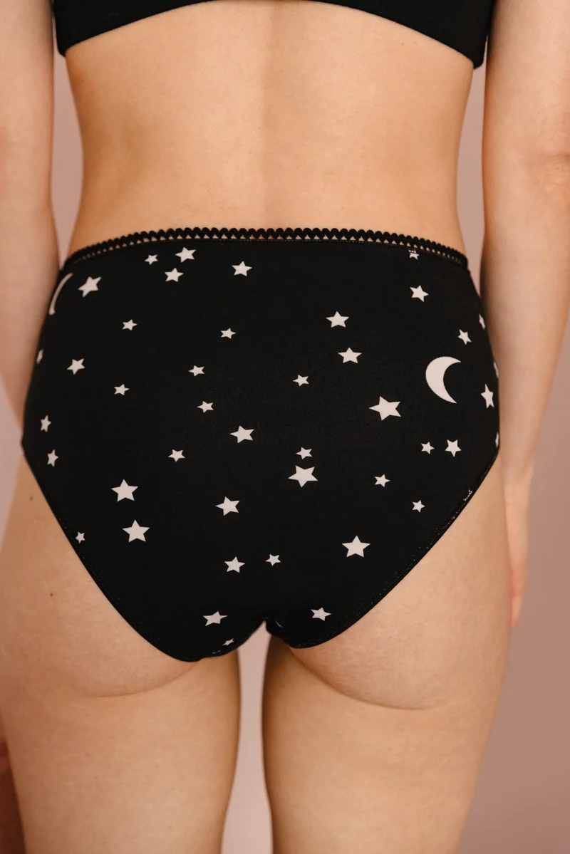 Culotte Taille Haute Coton BIO - Étoiles