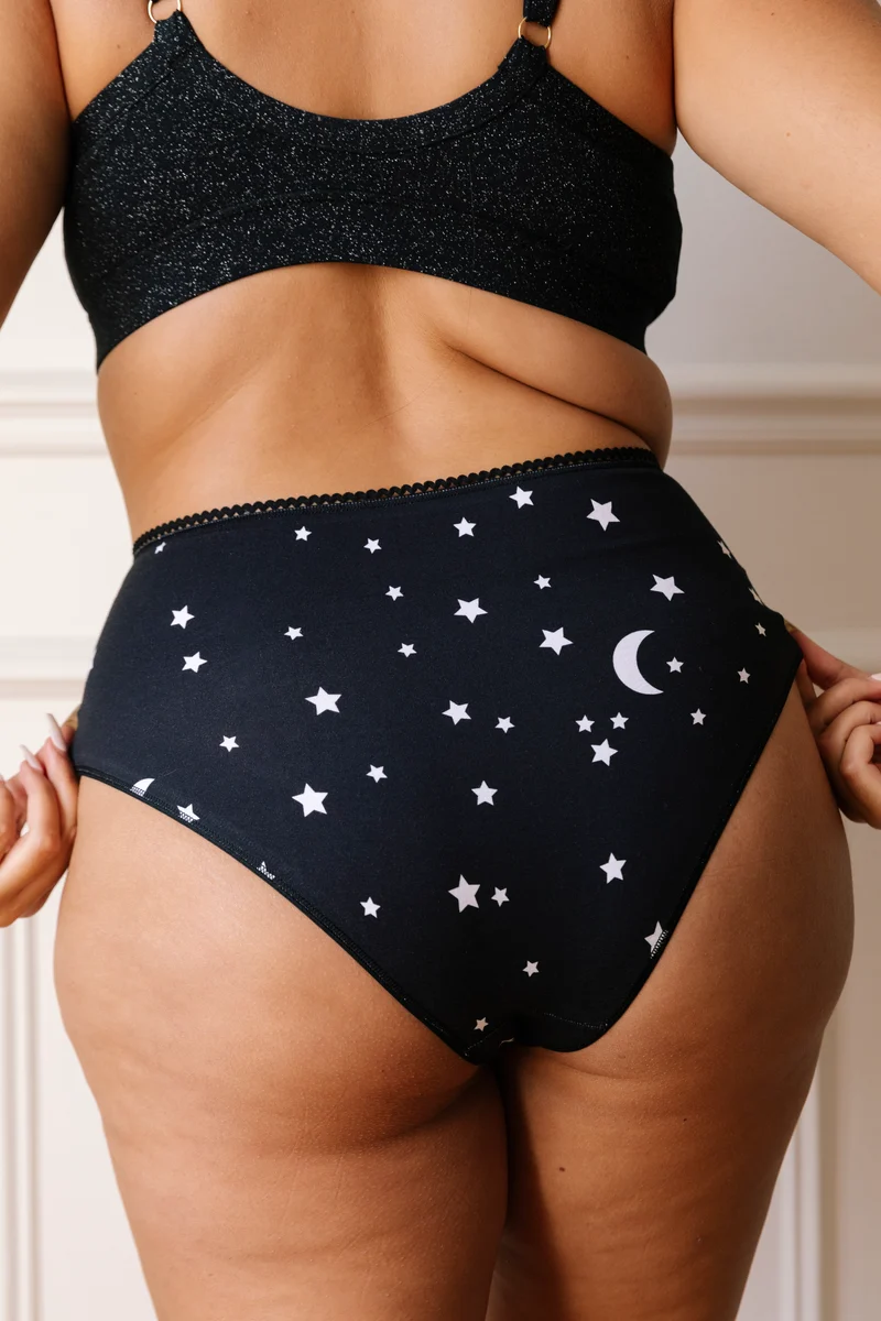 Culotte Taille Haute Coton BIO - Étoiles