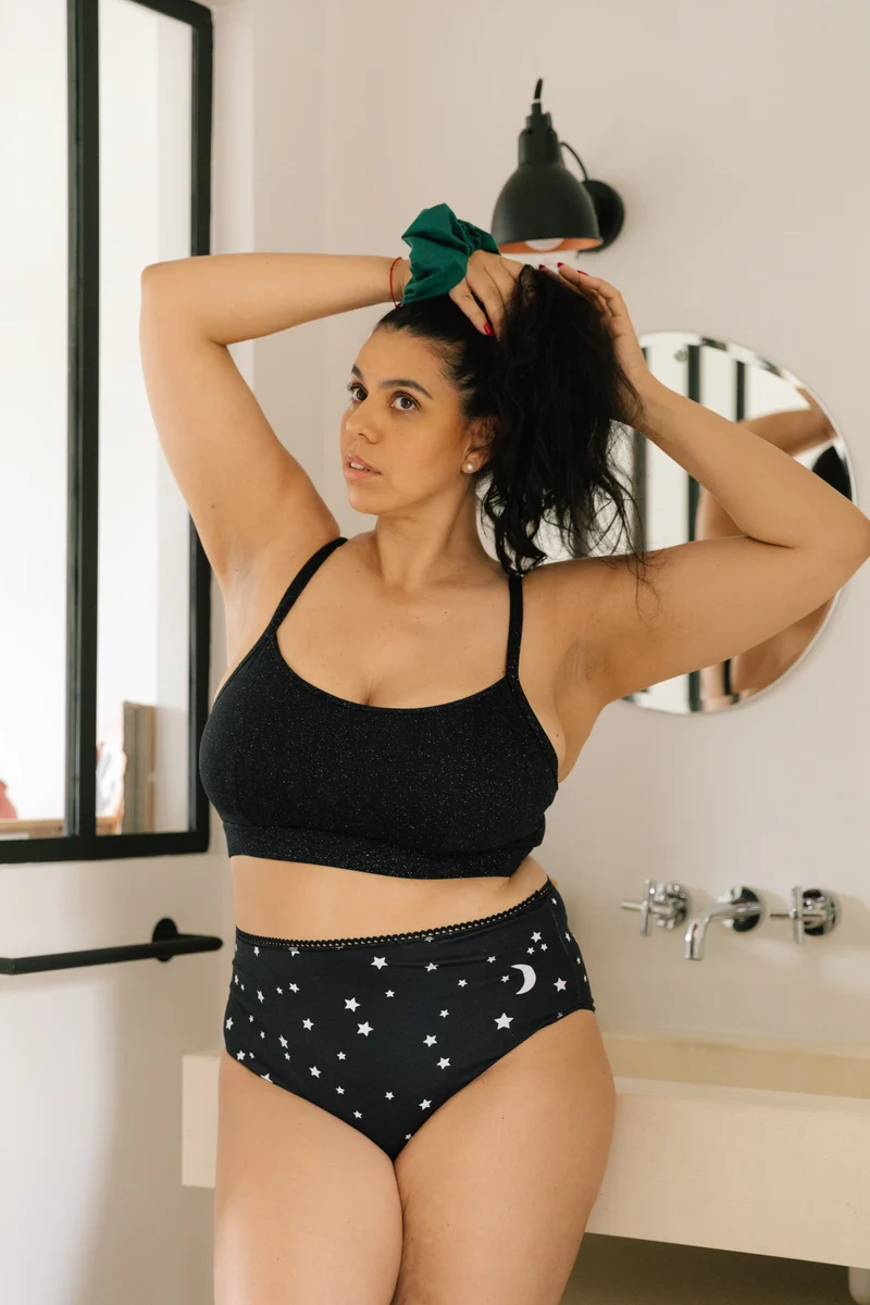 Culotte Taille Haute Coton BIO - Étoiles