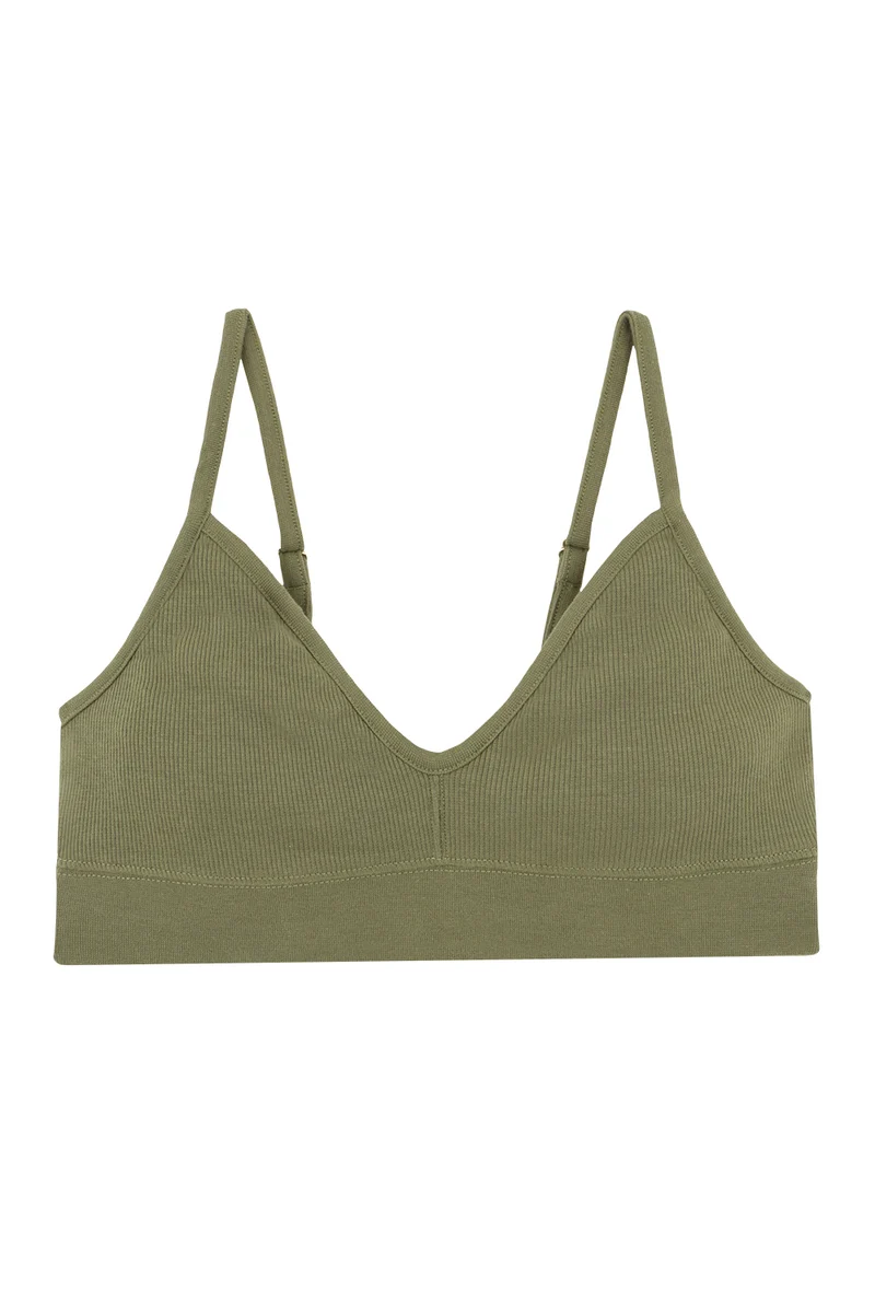 Brassière Coton BIO - Kaki