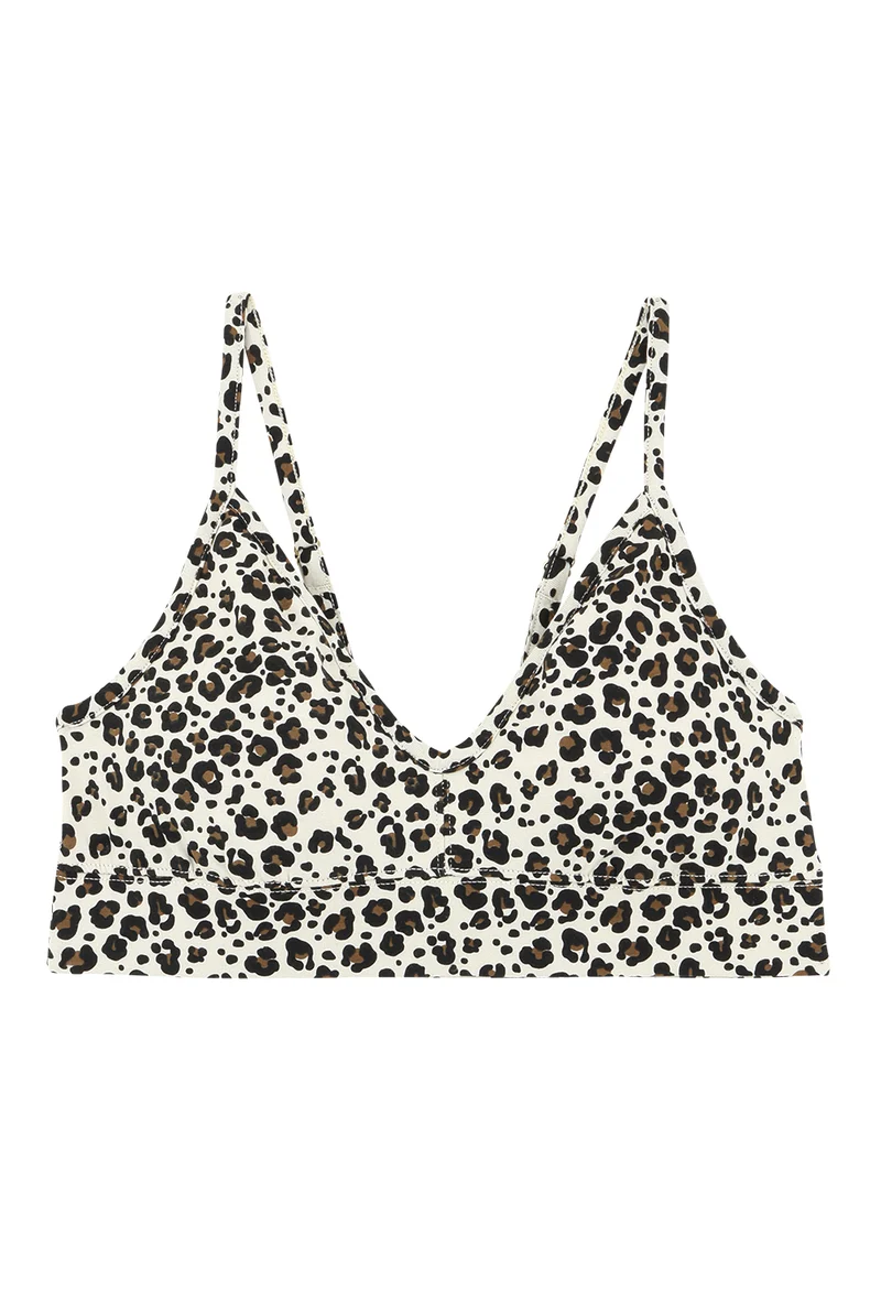 Brassière Coton BIO - Léopard Classique