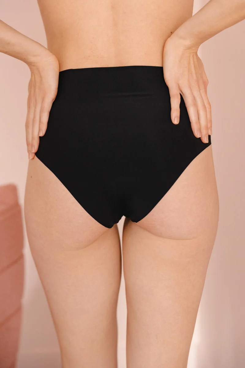 Culotte taille haute sans couture - Pirate Black