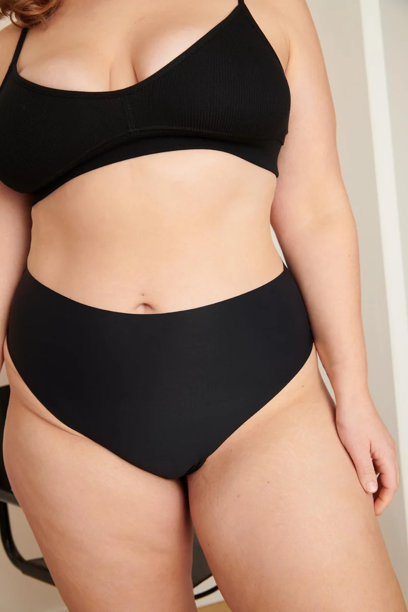 Culotte taille haute sans couture - Pirate Black