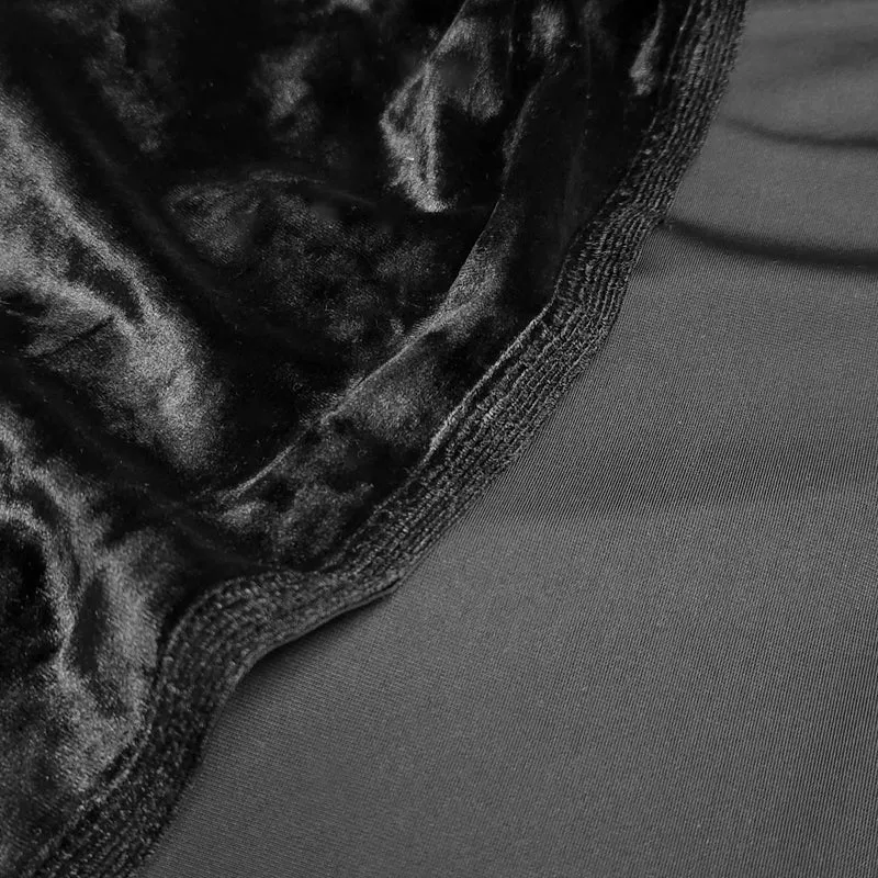 Velours Extensible Frappé | Noir
