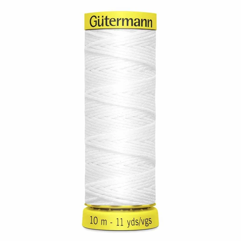 Gütermann | Fil Élastique | 10 m | n° 5019 | Blanc