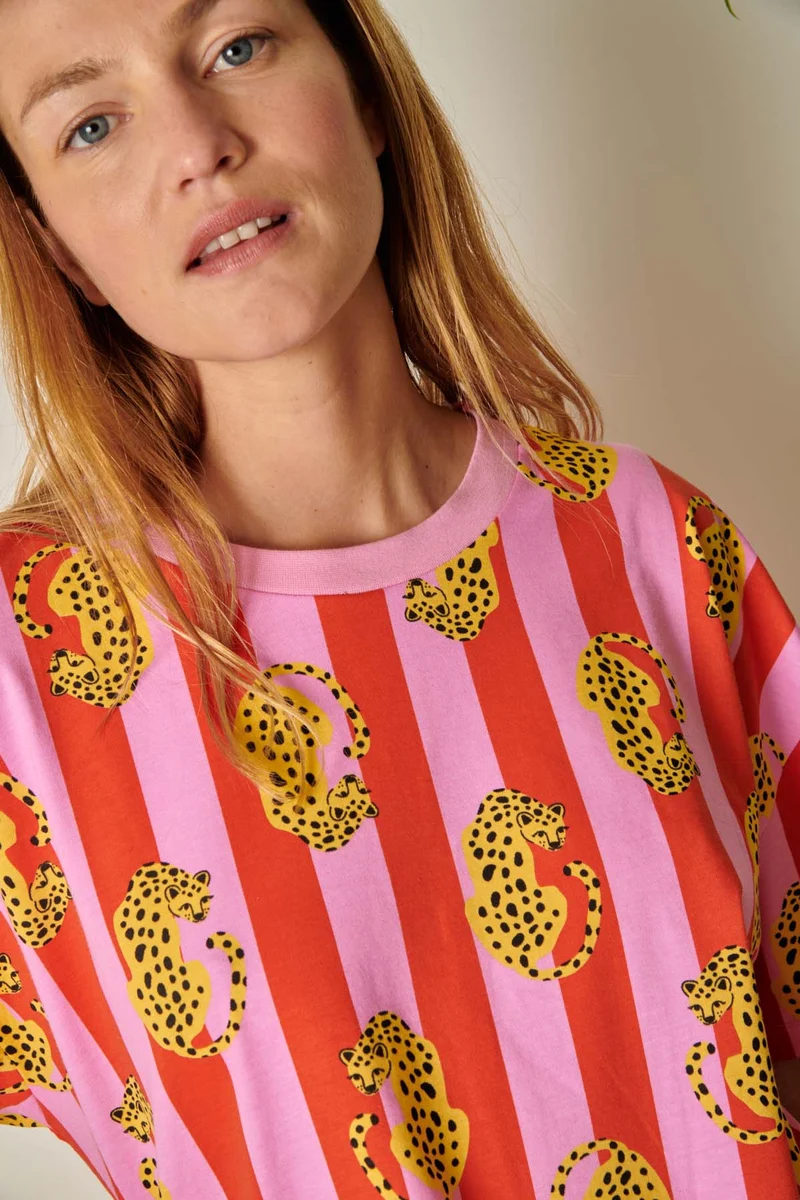 Pyjama Coton BIO - Léo Rayures Rouge