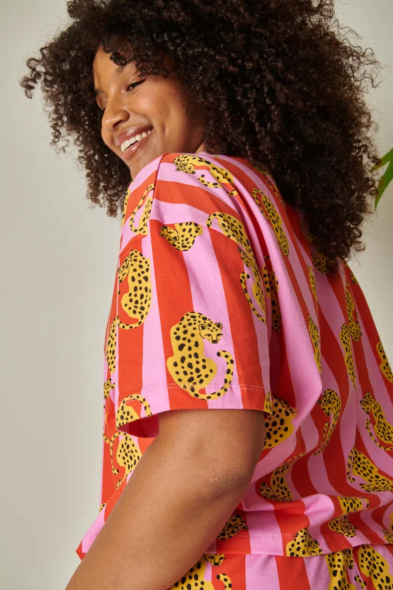 Pyjama Coton BIO - Léo Rayures Rouge