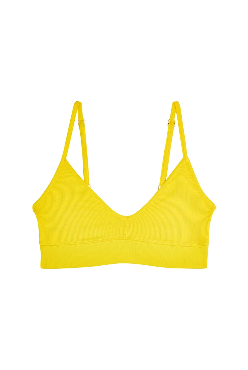 Brassière Coton BIO - Jaune
