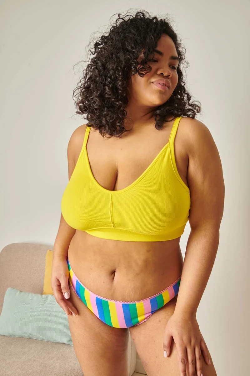 Brassière Coton BIO - Jaune