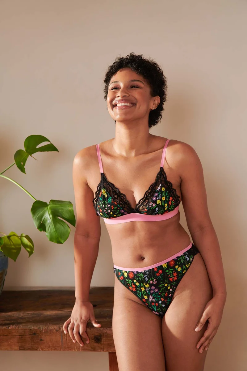 Brassière Bi-matière - Pampa Noir