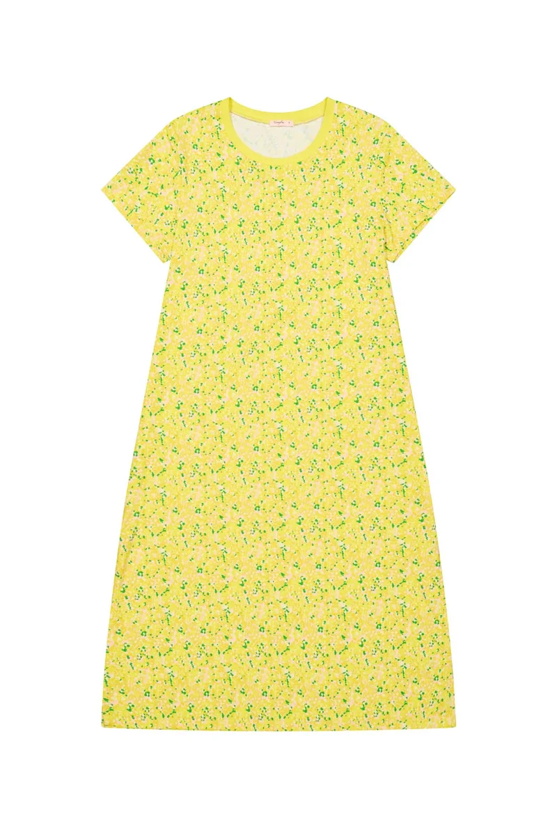 Robe T-shirt Coton BIO - Confettis Jaune