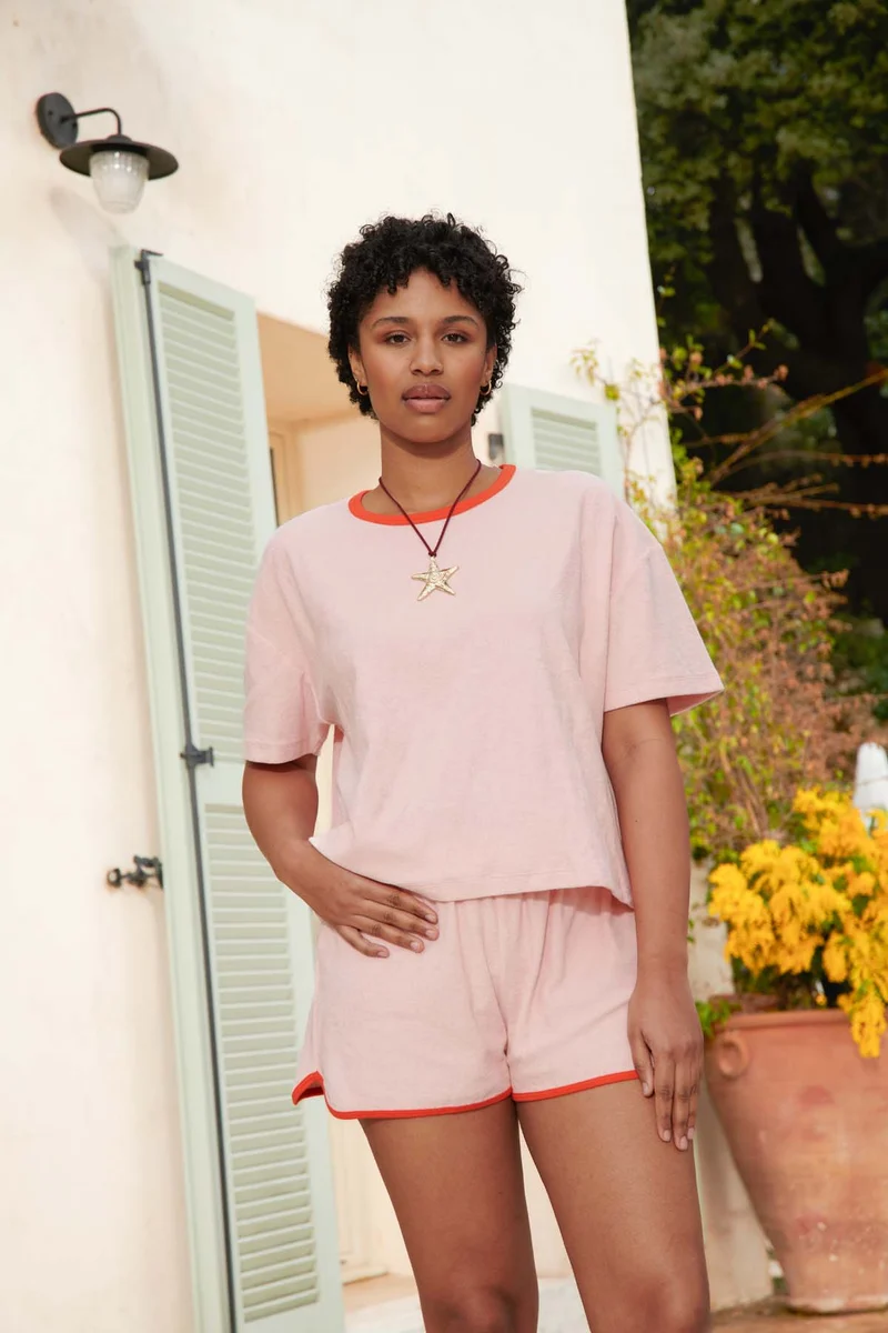 Ensemble Éponge Coton BIO - Rose et Rouge