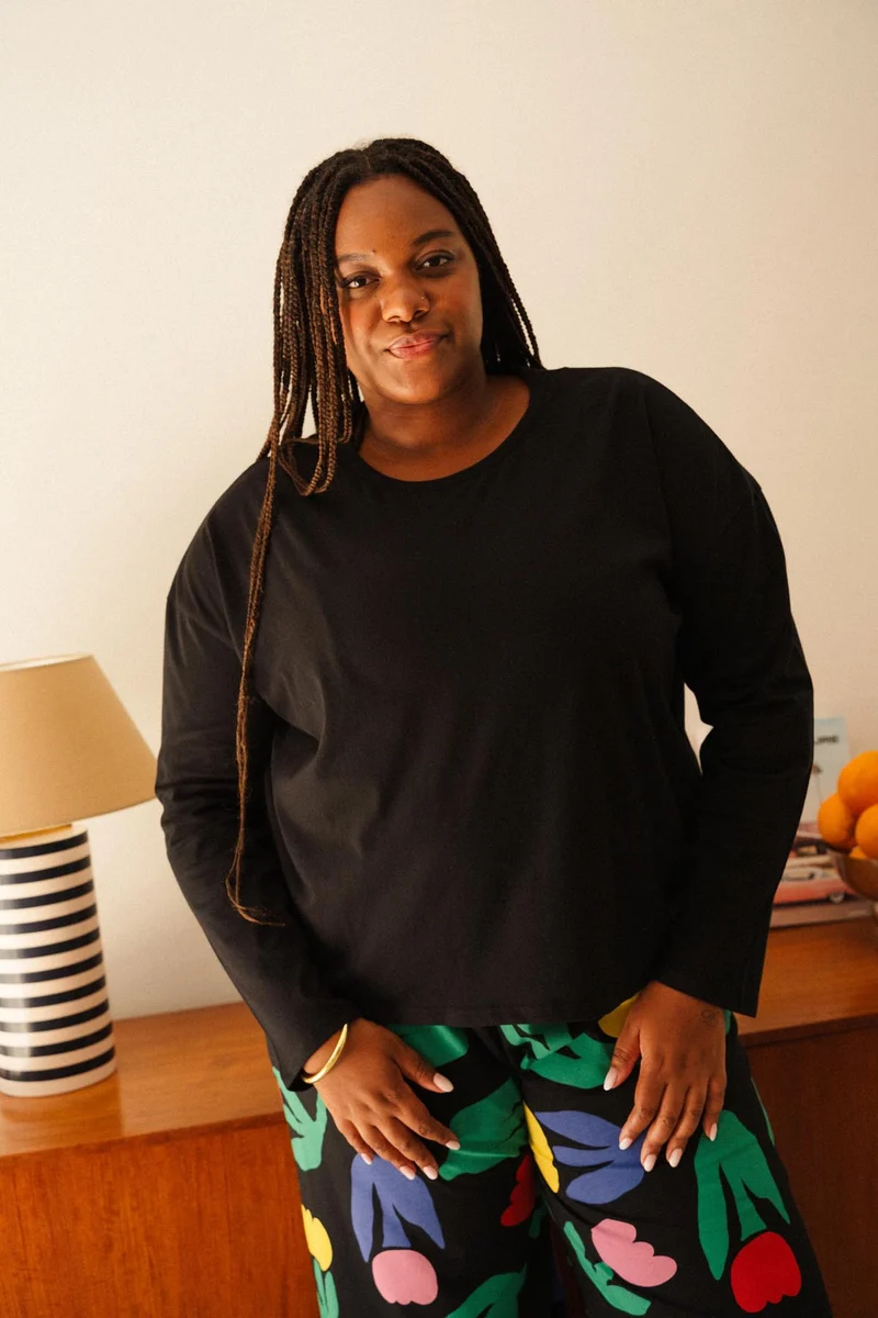 Pyjama Manches Longues Coton BIO - Tulipia Noir