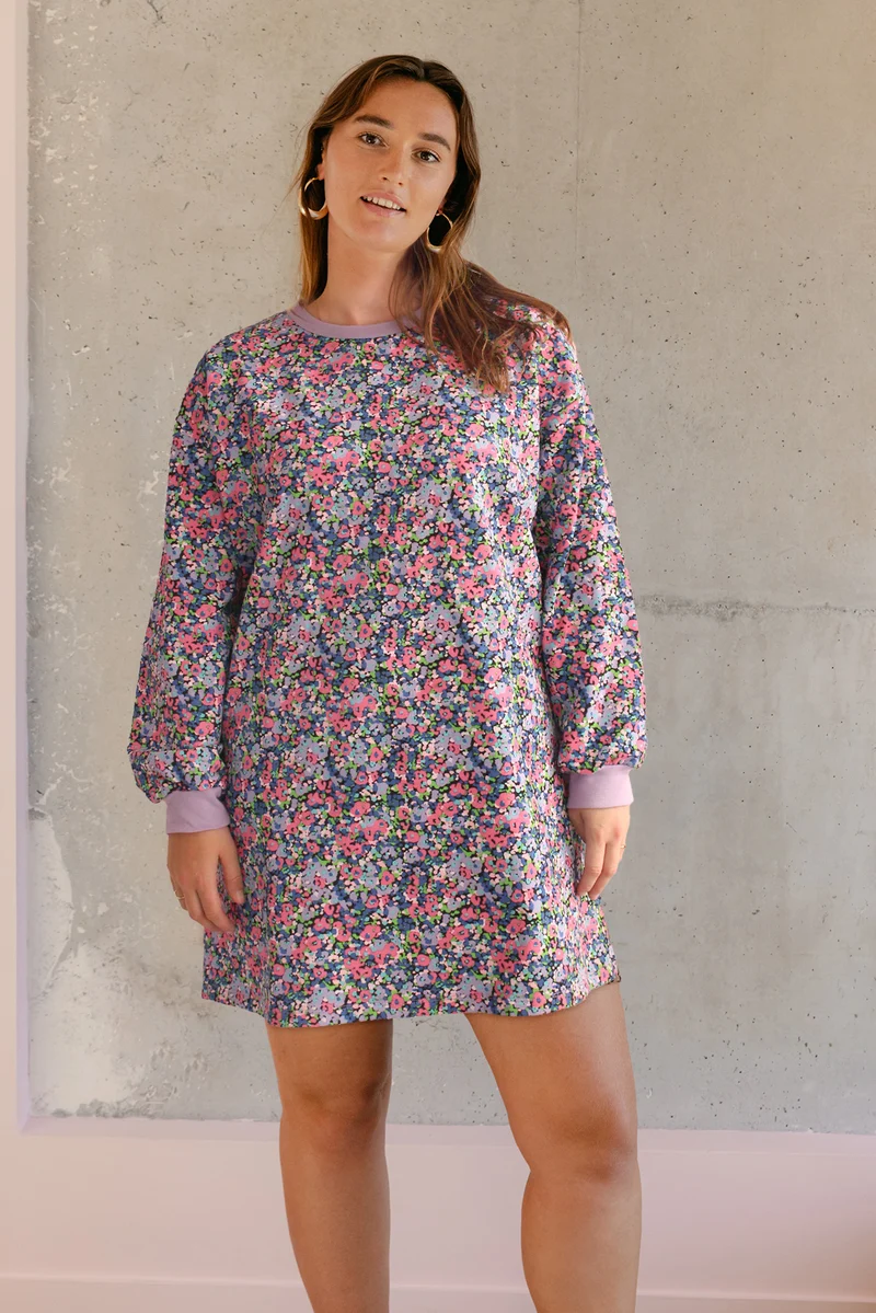 Robe sweat - Confettis Violet