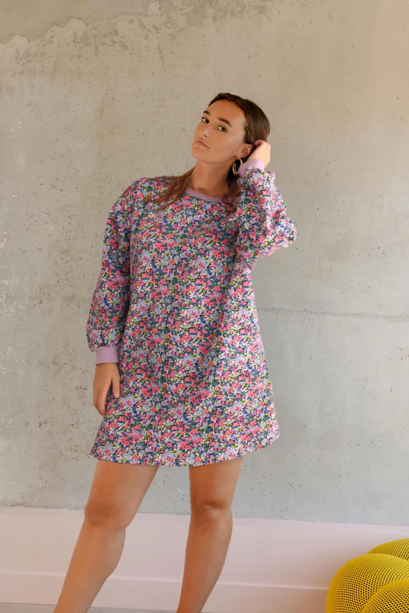 Robe sweat - Confettis Violet