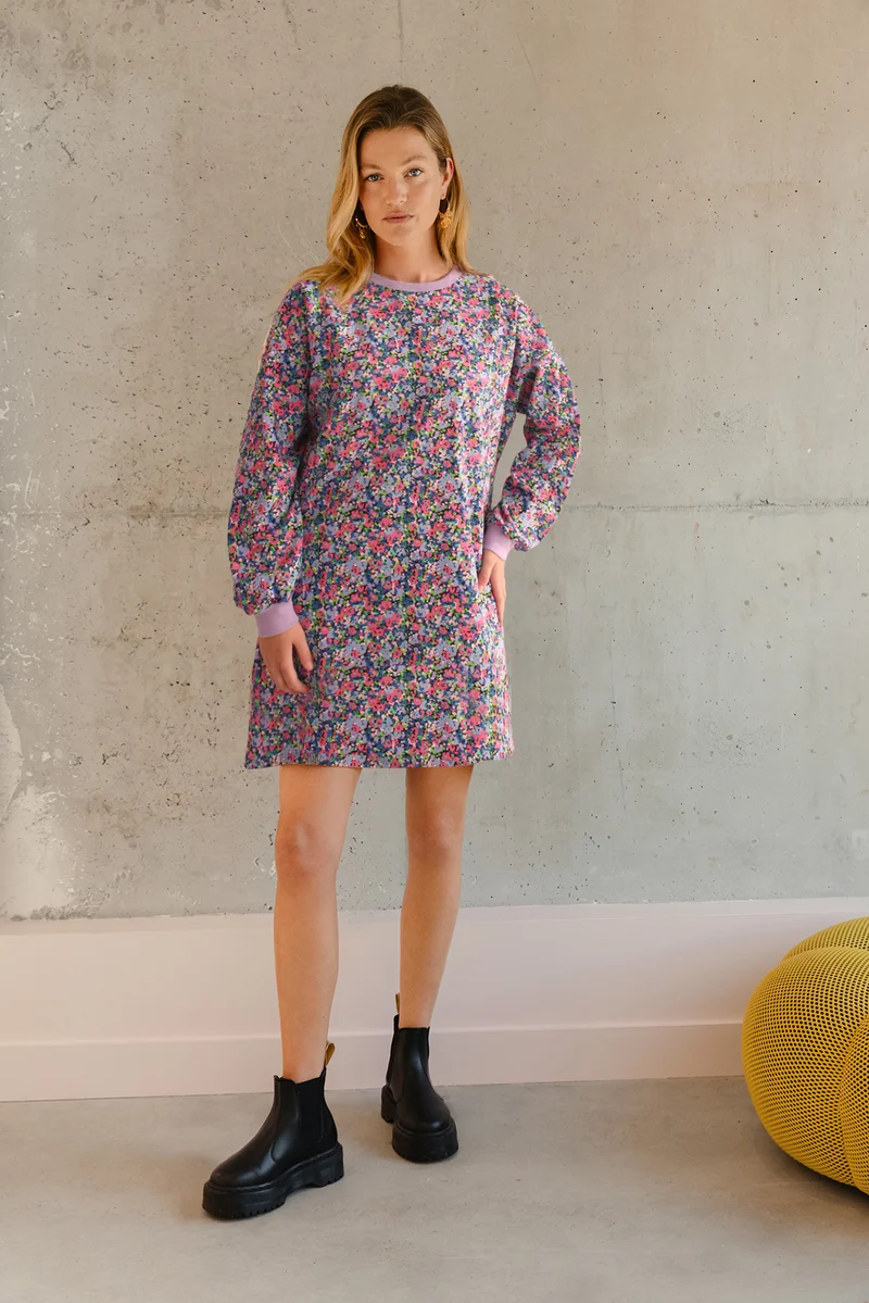 Robe sweat - Confettis Violet